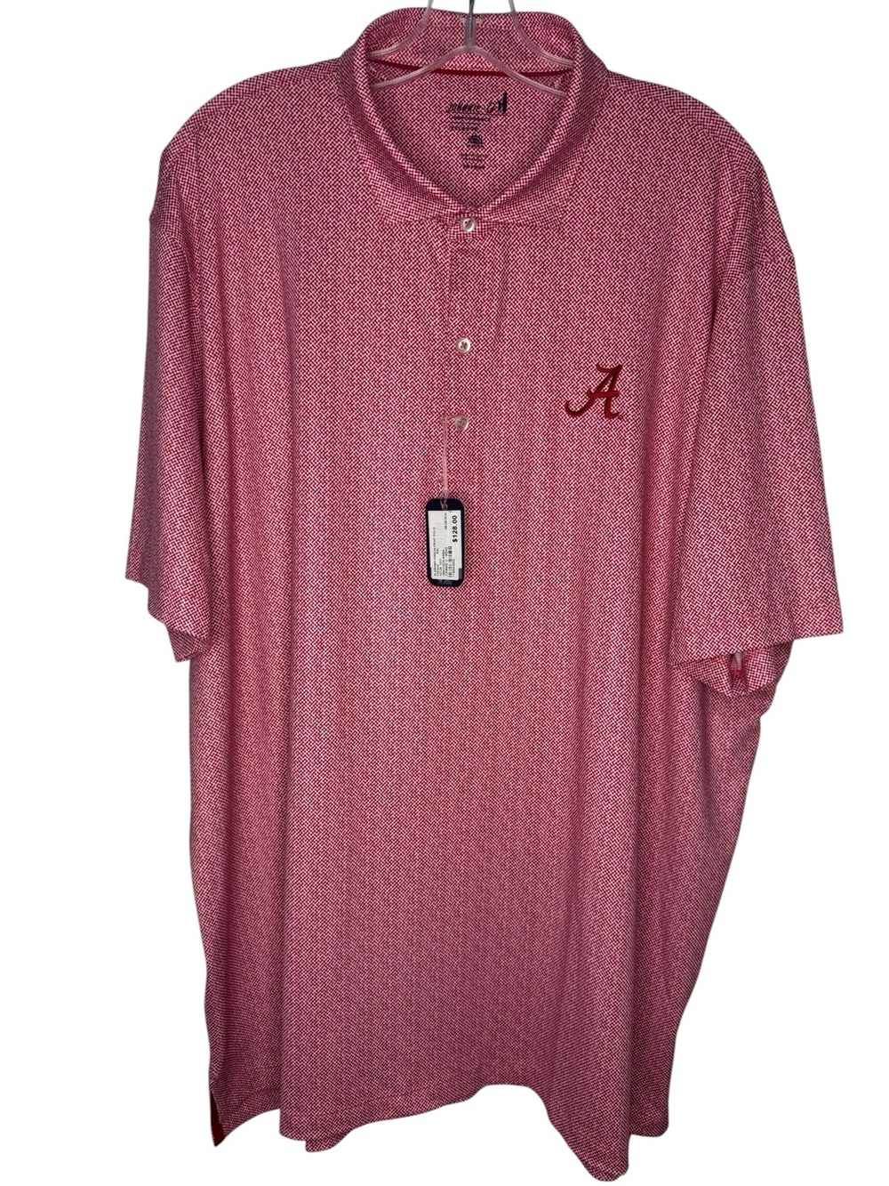 Johnnie-O NWT University of Alabama Hinson Print Polo in Crimson Size XXL